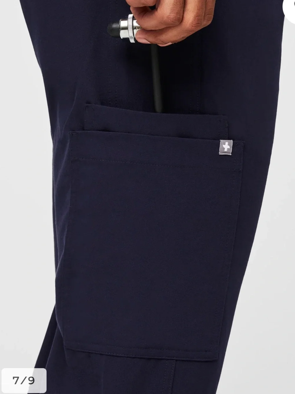 FIGS Men’s Axim cargo scrub Straight leg pants navy S/T Small Tall